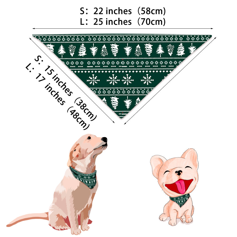 Green Christmas Tree Patterned Family Matching Pajamas Sets (with Pet's dog clothes) - Xmaspajamas