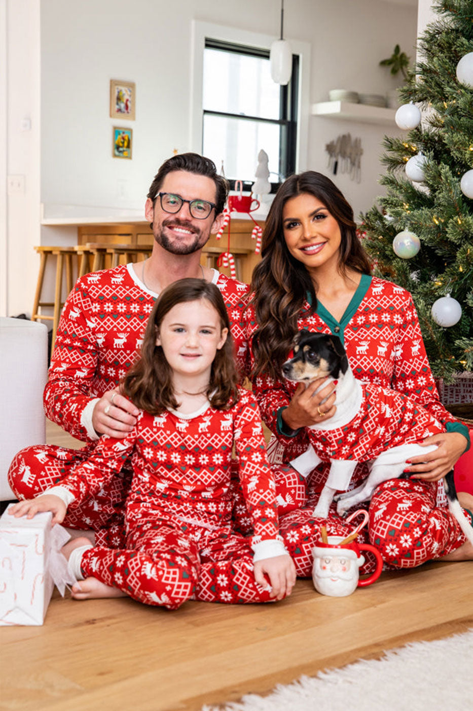 Christmas Elk Family Matching Pajamas - Xmaspajamas