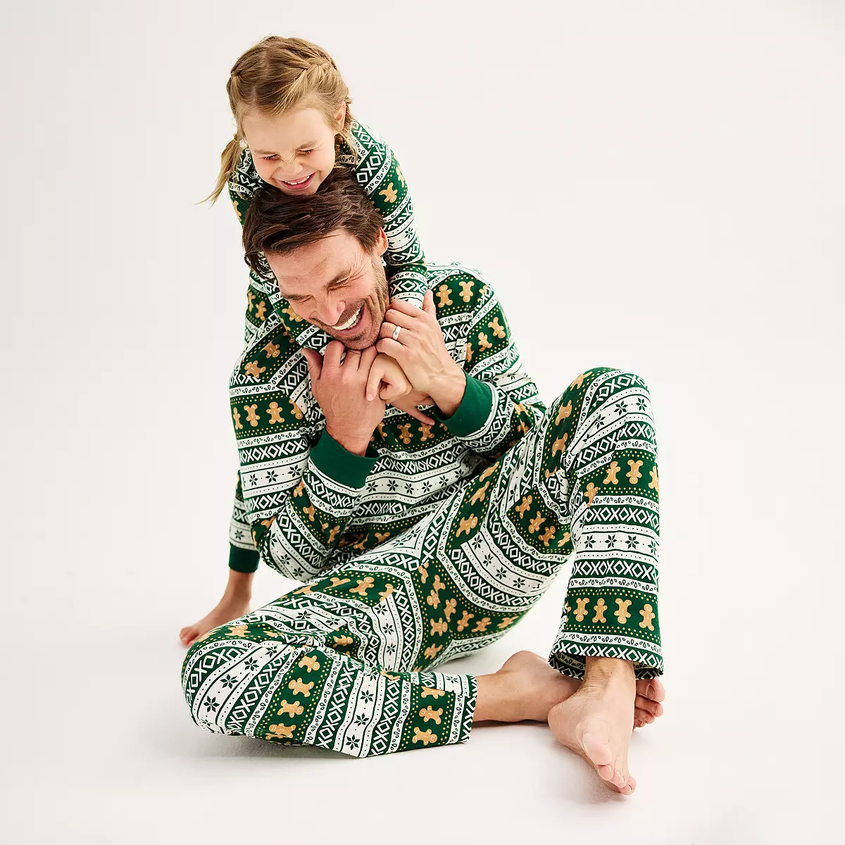 Green Gingerbread Family Christmas Matching Pajamas sets - Xmaspajamas