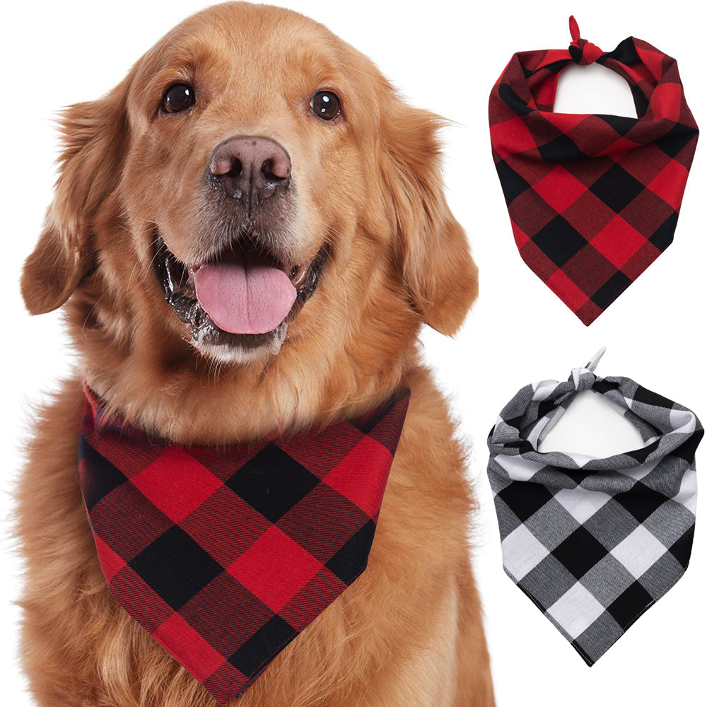 Christmas Black-Red Plaid Family Matching Pajamas Set  (with Pet Dog Clothes)（复制） - Xmaspajamas