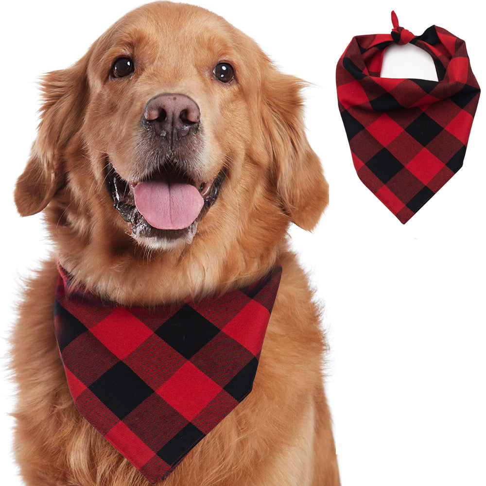 Christmas Black-Red Plaid Family Matching Pajamas Set (with Pet Dog Clothes) - Xmaspajamas