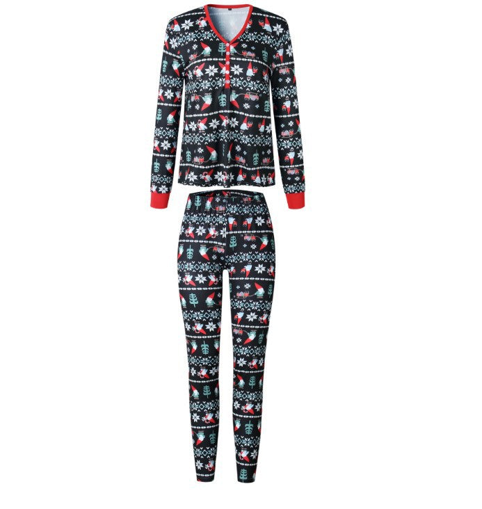 Cute Santa and Snowflake Print Family Matching Pajamas Sets - Xmaspajamas