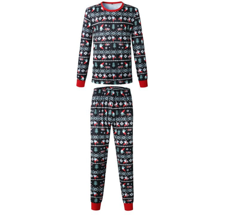 Cute Black Santa Print Family Matching Pajamas Sets - Xmaspajamas