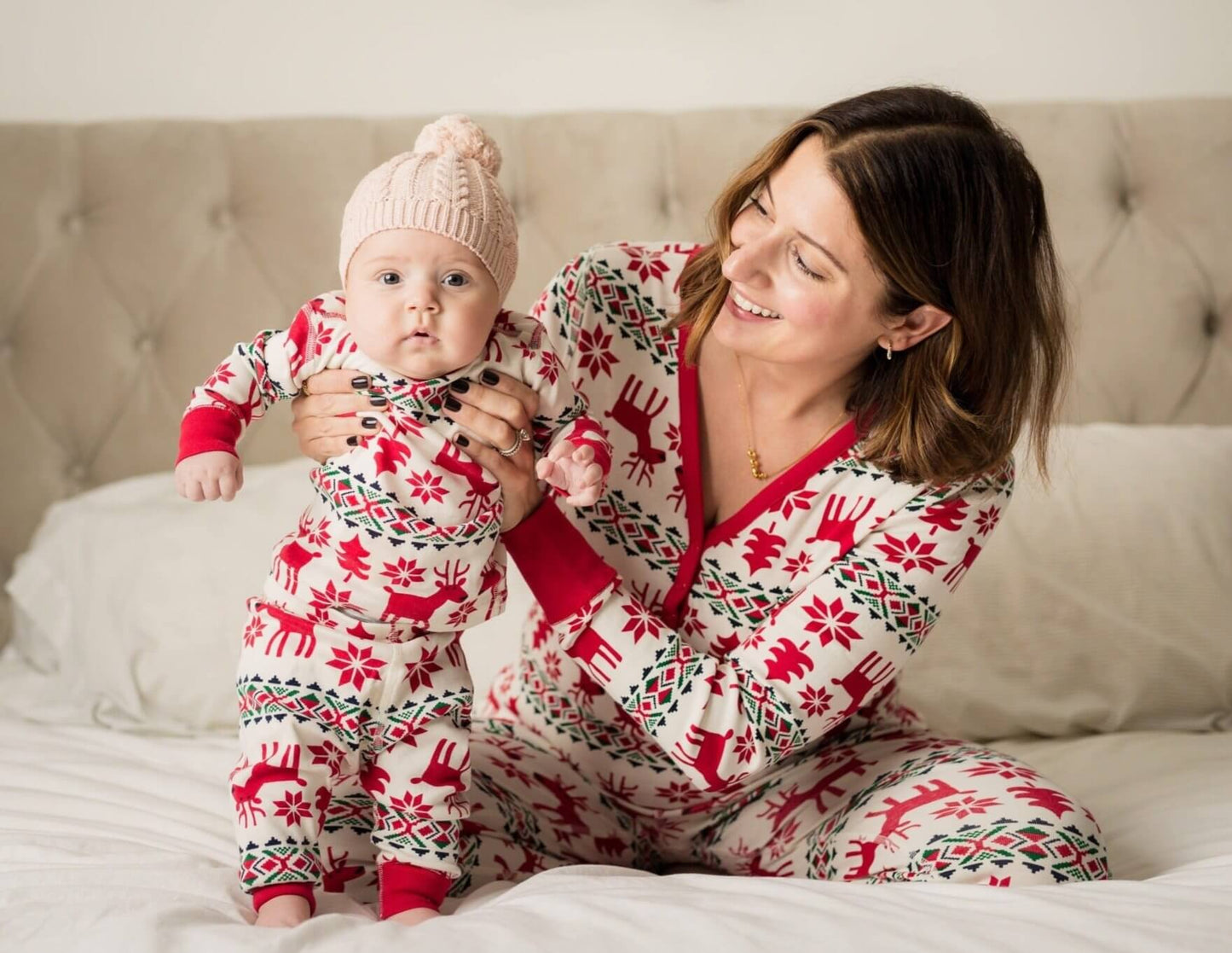 Christmas Deer Family Matching Jammies Set (with Pet's dog clothes) - Xmaspajamas