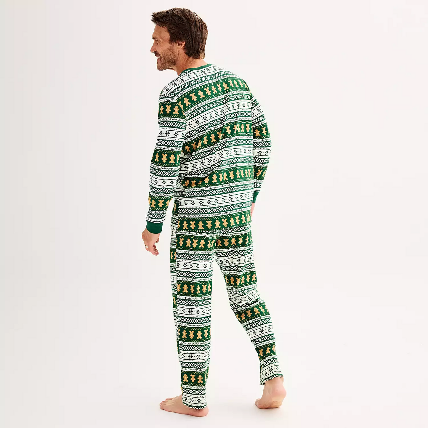 Green Gingerbread Family Christmas Matching Pajamas sets - Xmaspajamas