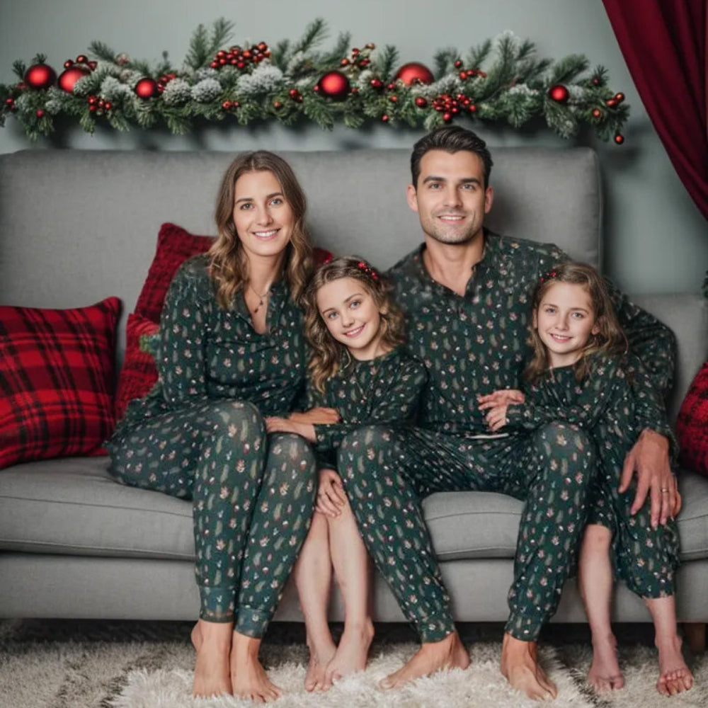 Christmas Tree Family Matching Pajamas (with Pet's dog clothes) - Xmaspajamas