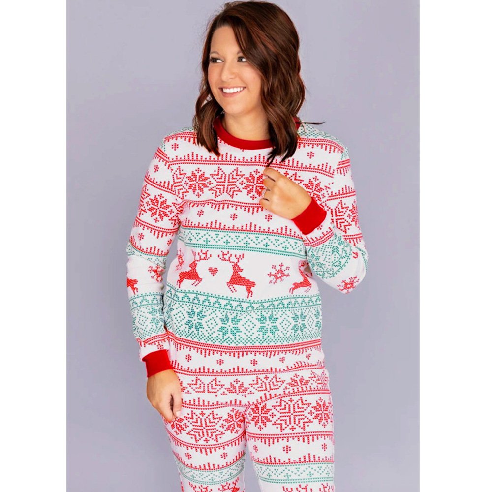 Christmas deer Snowflake Family Matching Pajama Set(with Pet's dog clothes) - Xmaspajamas