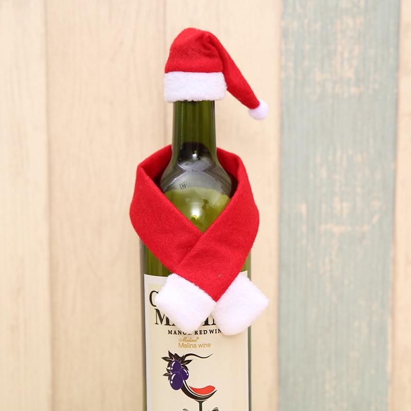 4-piece Christmas Creative Scarf and Hat Bottle Decor - Xmaspajamas