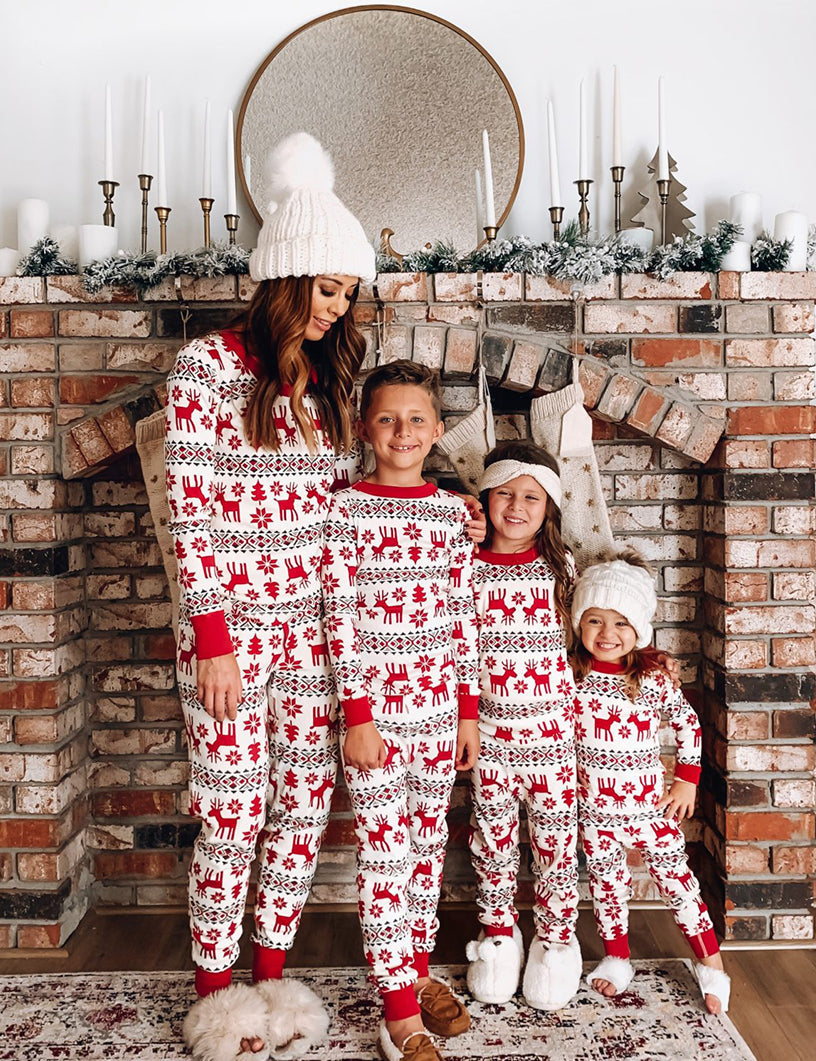 Christmas Deer Family Matching Jammies Set (with Pet's dog clothes) - Xmaspajamas