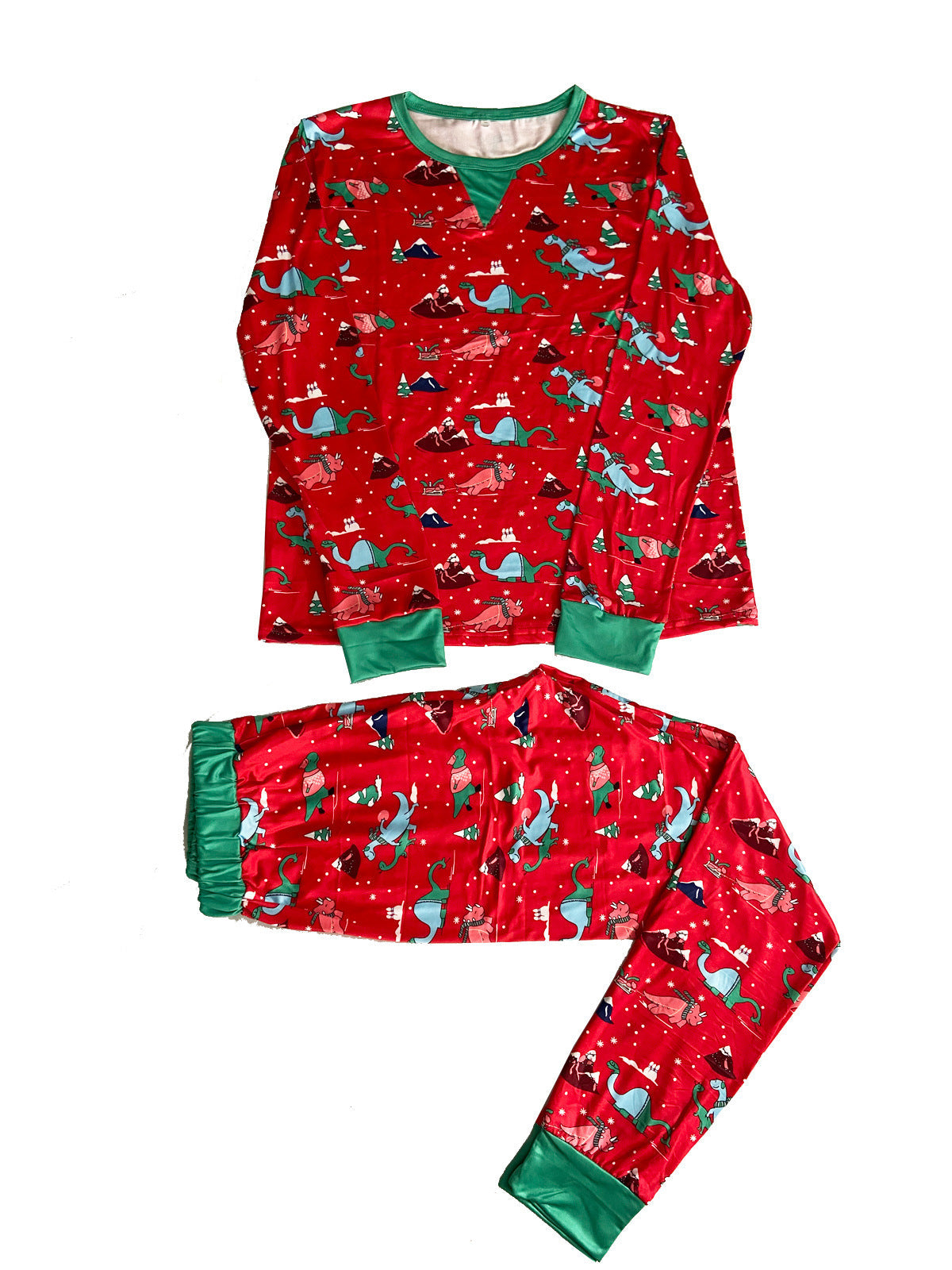 Red Cute Dinosaur  Pattern Family Matching Pajamas Sets - Xmaspajamas