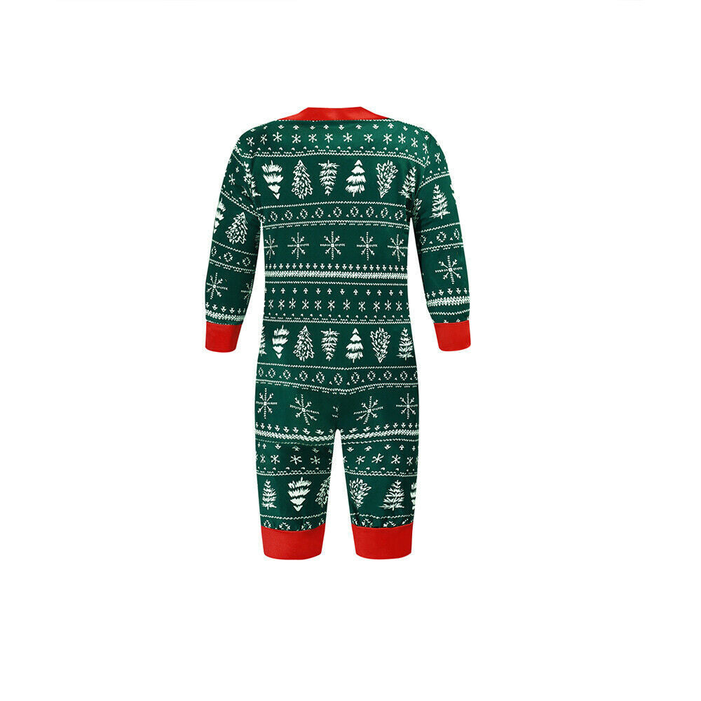 Green Christmas Tree Patterned Family Matching Pajamas Sets(with Pet's dog clothes) - Xmaspajamas