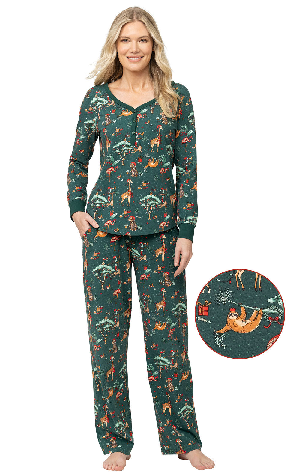 Christmas Cute Animals Family Matching Pajamas Sets (With Pet Dog's Pj's) - Xmaspajamas