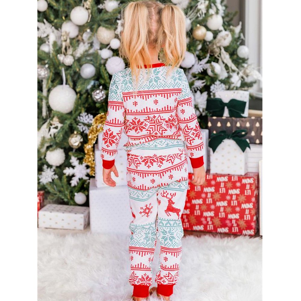 Christmas deer Snowflake Family Matching Pajama Set(with Pet's dog clothes) - Xmaspajamas