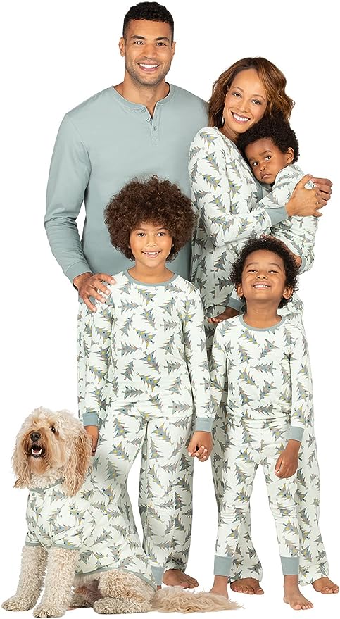 Holly Trees Family Matching Pajamas(with Pet's dog clothes) - Xmaspajamas