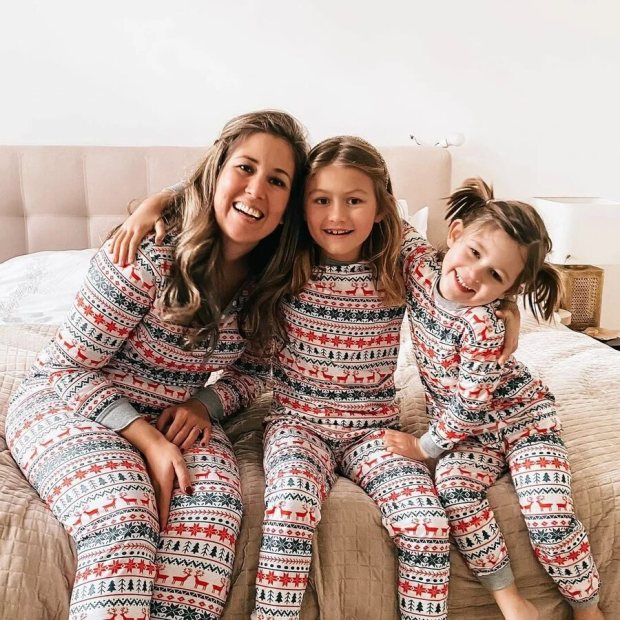 Christmas Tree and Reindeer Patterned Family Matching Pajamas Sets(with Pet Dog Clothes) - Xmaspajamas