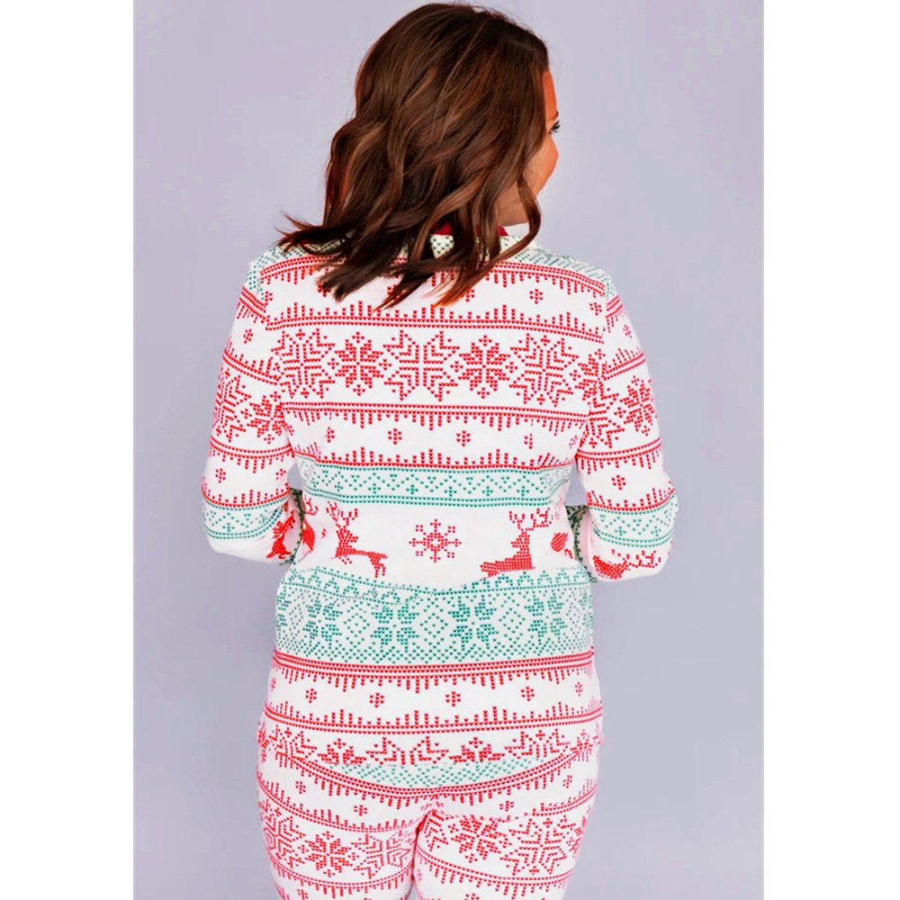 Christmas deer Snowflake Family Matching Pajama Set(with Pet's dog clothes) - Xmaspajamas