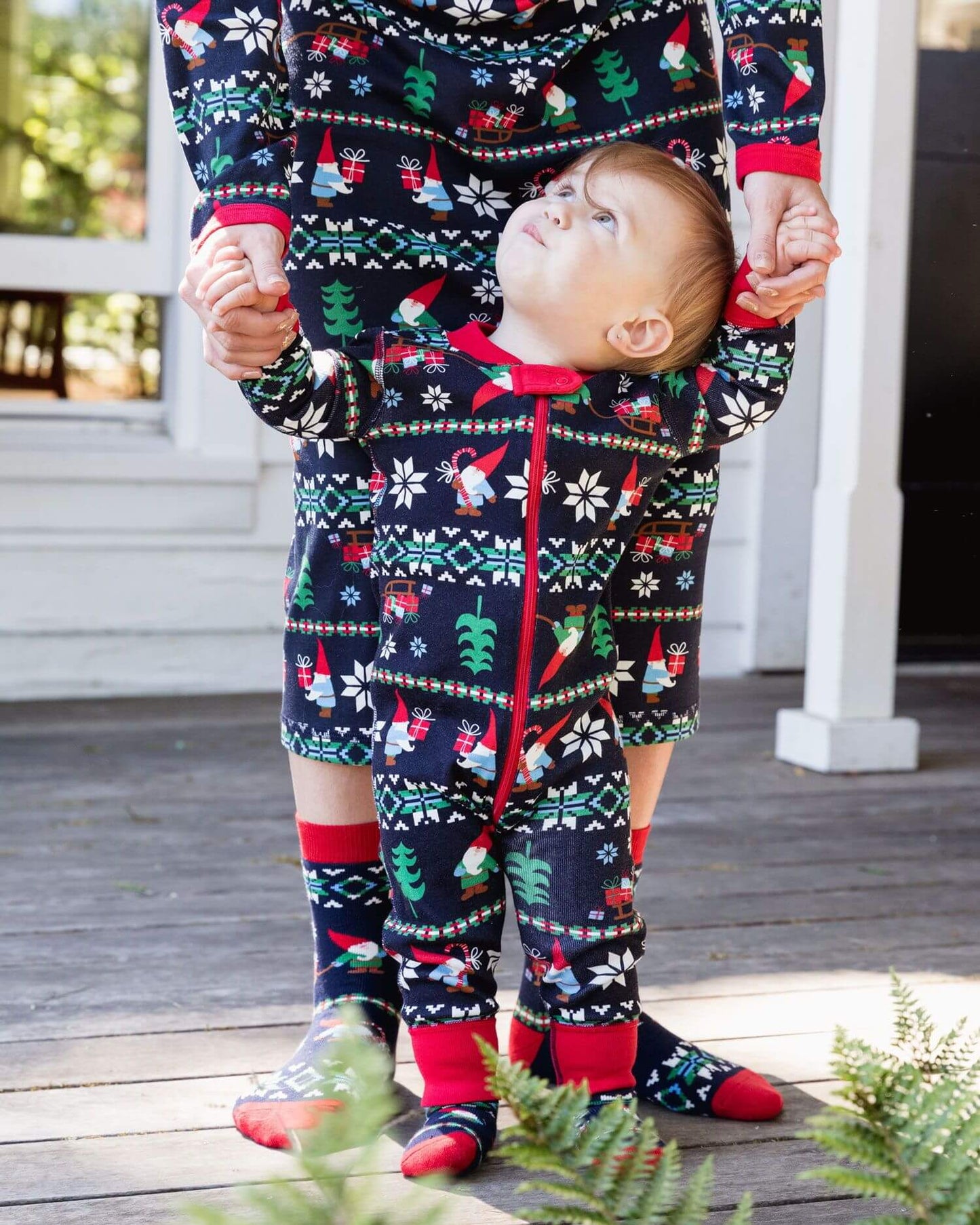 Cute Santa and Snowflake Print Family Matching Pajamas Sets - Xmaspajamas