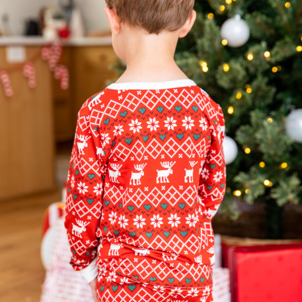 Christmas Elk Family Matching Pajamas - Xmaspajamas