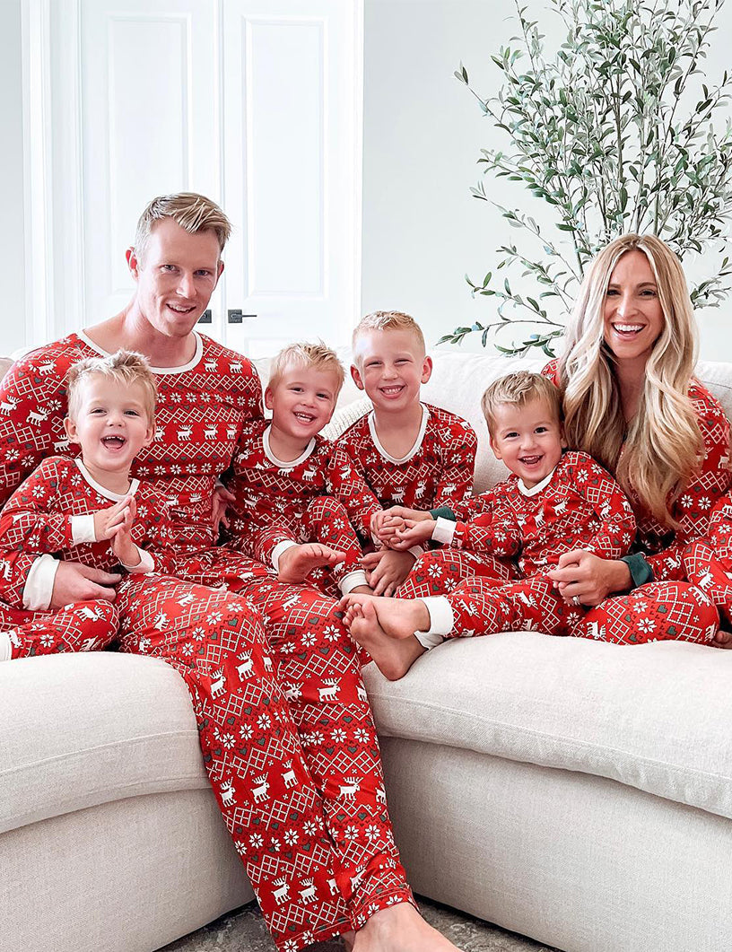 Christmas Elk Family Matching Pajamas - Xmaspajamas