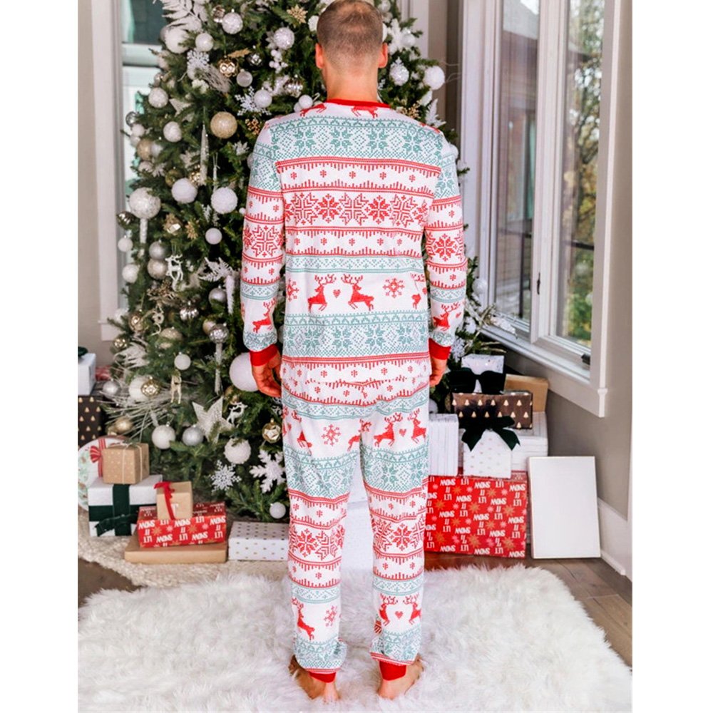 Christmas deer Snowflake Family Matching Pajama Set(with Pet's dog clothes) - Xmaspajamas