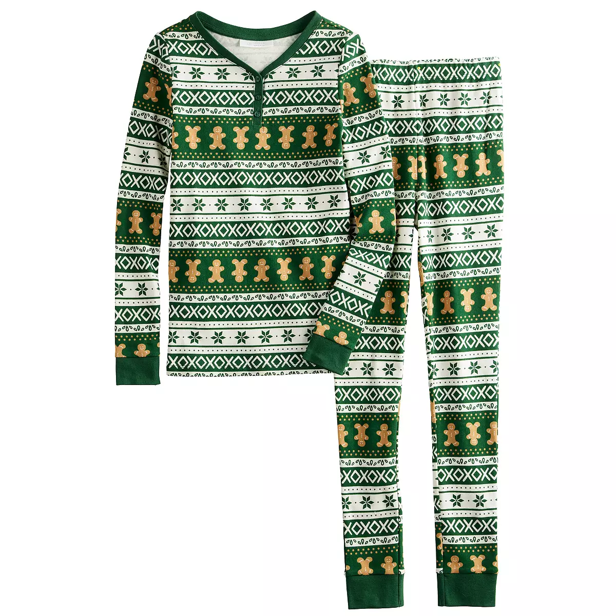 Green Gingerbread Family Christmas Matching Pajamas sets - Xmaspajamas